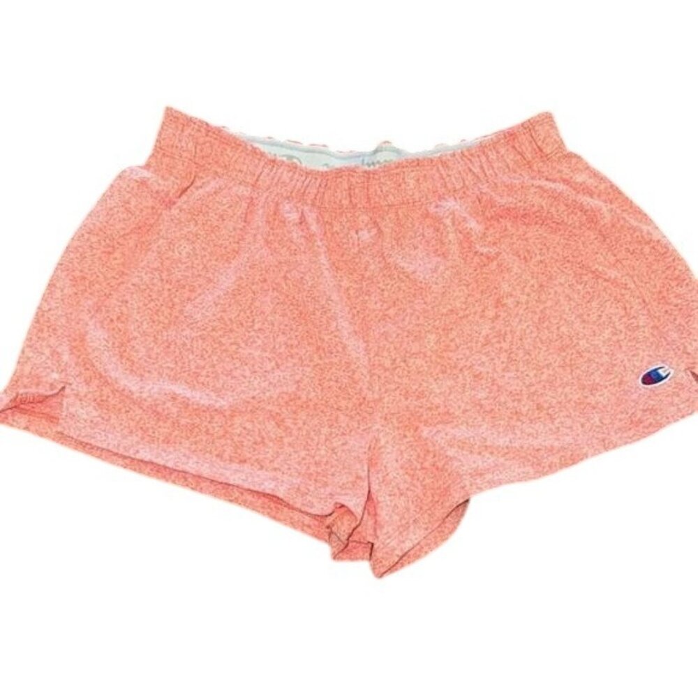 Champion Womens Coral Heathered Athletic Shorts M
